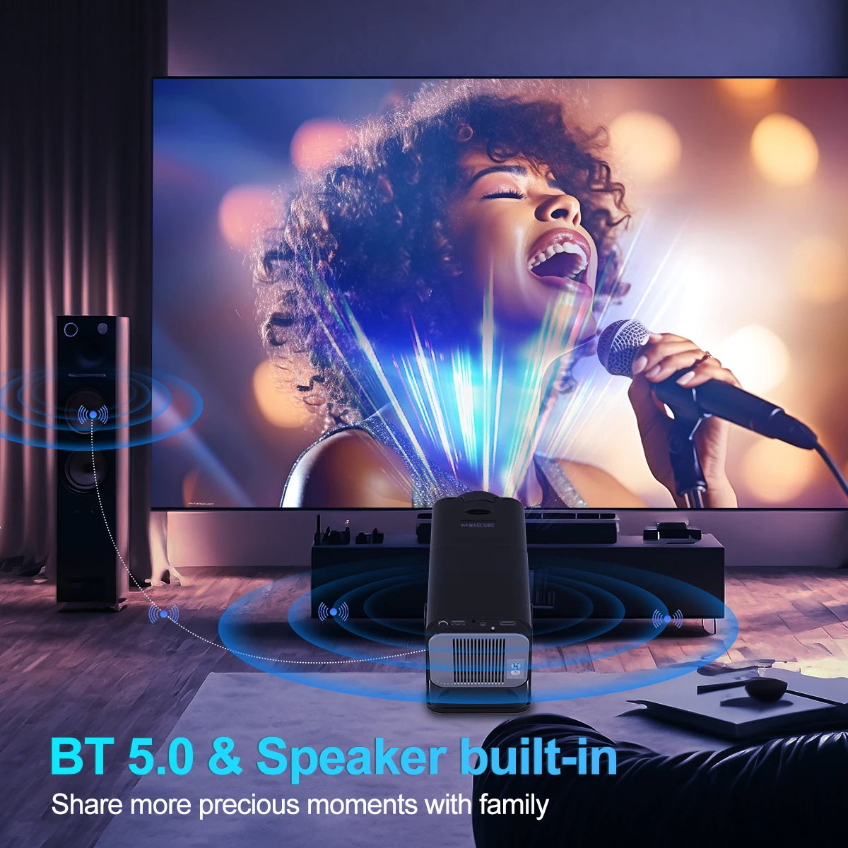 Experience Stunning Clarity with the Upgraded 4K Native 1080P Android 11 Projector - Your Ultimate Portable Cinema Solution