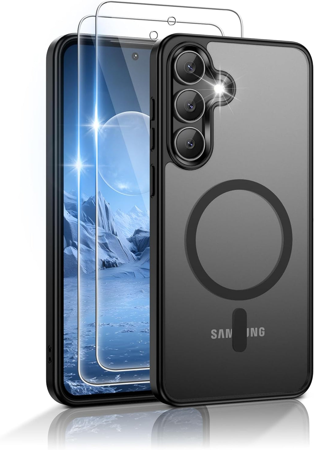Ultimate Protection for Your Samsung Galaxy S24/S25: Slim Matte Case with 2 Screen Protectors and Military Grade Drop Defense