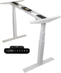 Transform Your Workspace with the K Series Electric Adjustable Standing Desk Base - Dual Motor, Height & Width Customizable (White Frame Only)