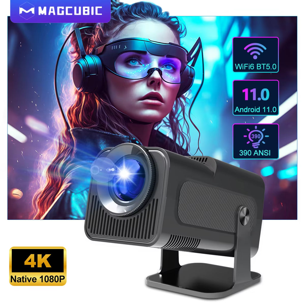 Experience Stunning Clarity with the Upgraded 4K Native 1080P Android 11 Projector - Your Ultimate Portable Cinema Solution