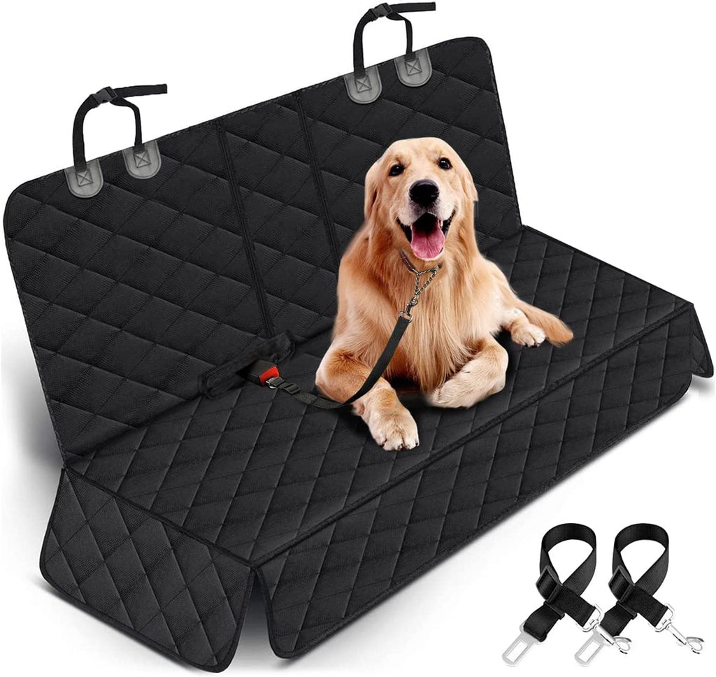Premium Waterproof Dog Car Seat Cover - Universal Fit Back Seat Protector for Dogs and Kids - Non-Slip and Easy to Clean - Perfect for Cars, Trucks, and SUVs - Black