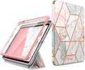 Stylish Marble Cosmo Case for iPad Air 5th & 4th Generation - Full-Body Protection with Auto Sleep/Wake & Built-In Pencil Holder