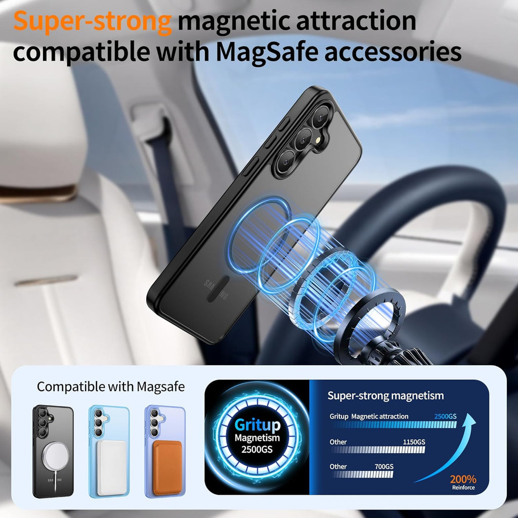 Ultimate Protection for Your Samsung Galaxy S24/S25: Slim Matte Case with 2 Screen Protectors and Military Grade Drop Defense