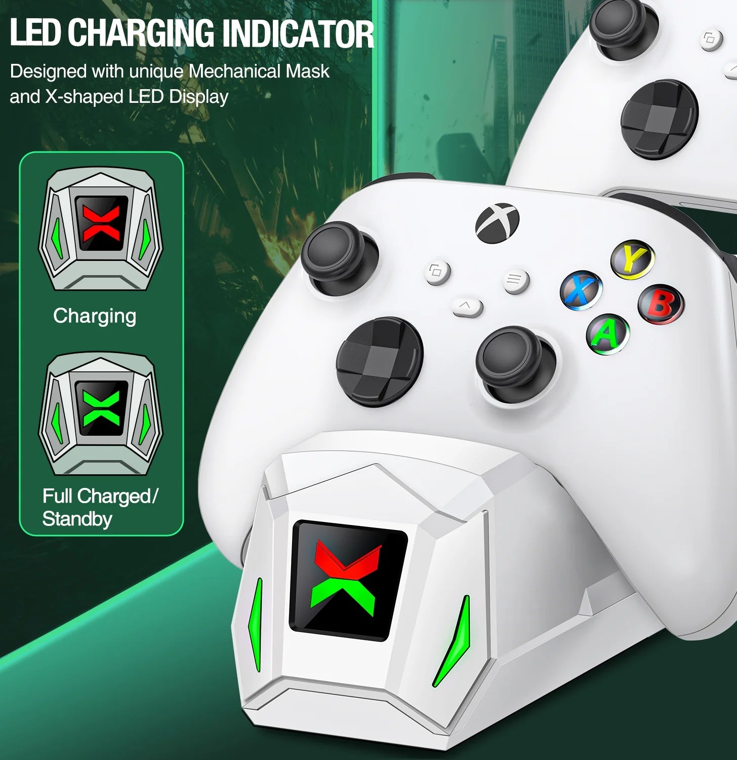 Dual Xbox Controller Charger with 2 Powerful 5520mWh Battery Packs for Ultimate Gaming Experience on Xbox Series X|S/One/Elite