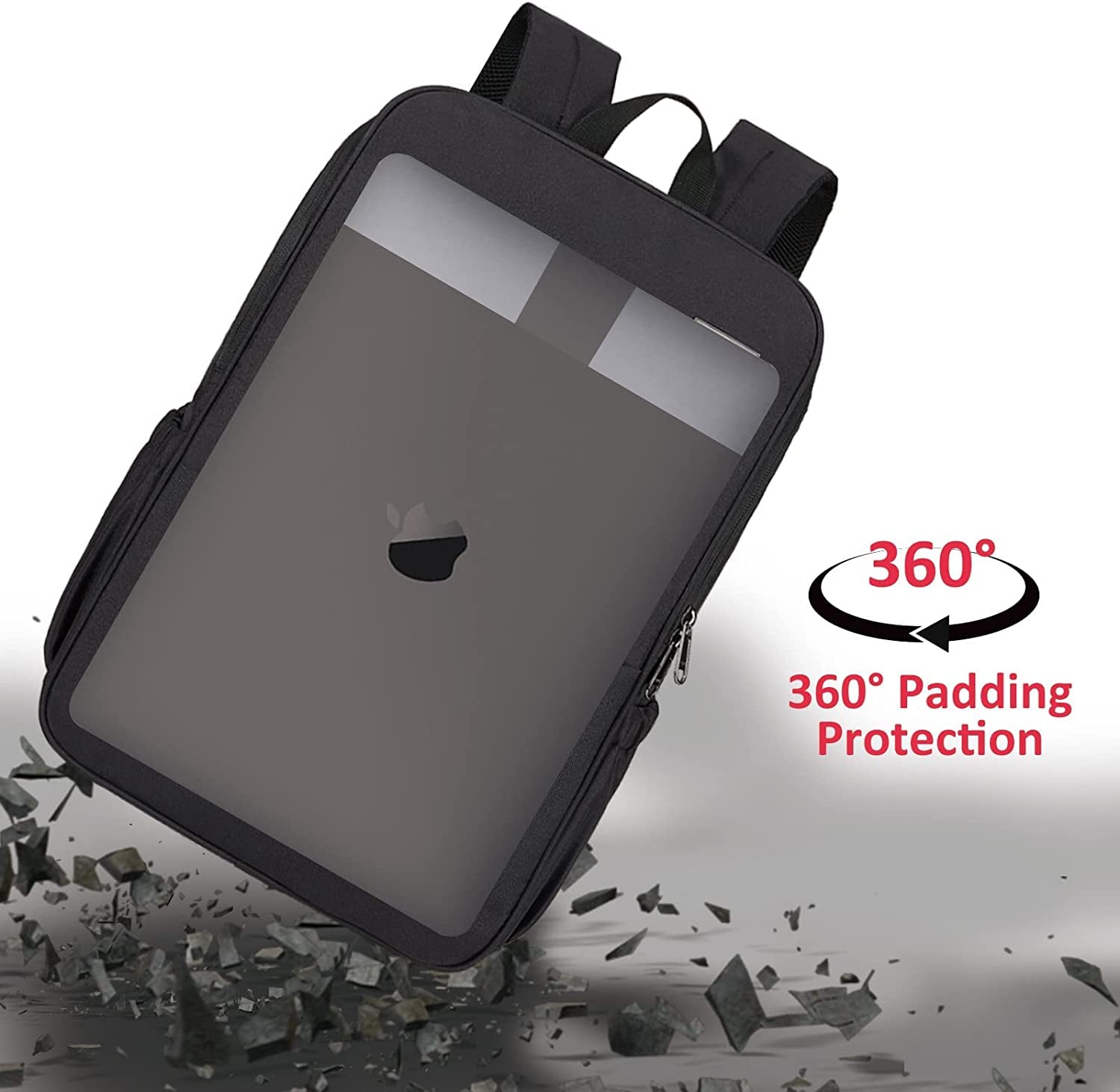 Versatile Deep Storage Laptop Backpack - Water Resistant Anti-Theft Design for College and Travel, Fits Up to 15.6 Inch Laptops - Stylish Black Daypack