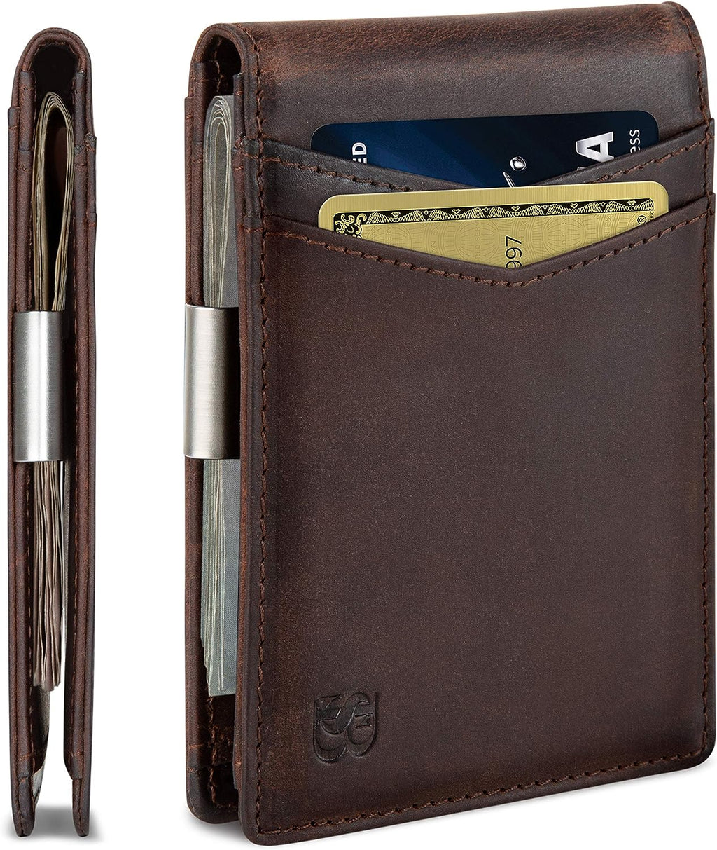 Serman Brands Transformer Wallet - Stylish RFID Blocking Slim Wallet for Men with Money Clip and Ample Storage